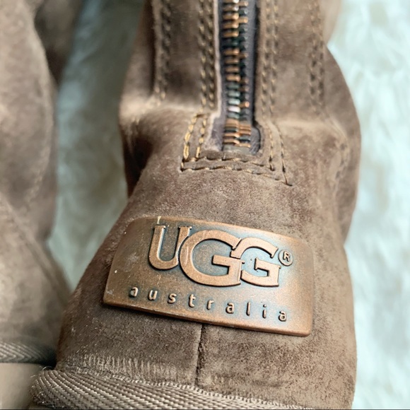 UGG AUSTRALIA BOOTS SPEEPSKIN BROWN SZ 6 - Picture 9 of 13